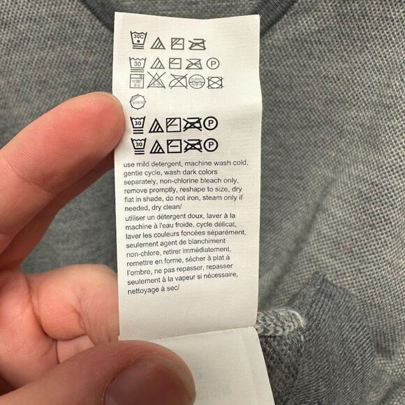 Calvin Klein Men's Merino Wool Blend V-Neck Sweater | Gray Size Large - Picture 9 of 12